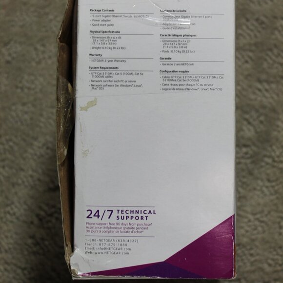 Netgear 5-Port Gigabit Ethernet Switch GS605V5 with Power Cable - Picture 4 of 7